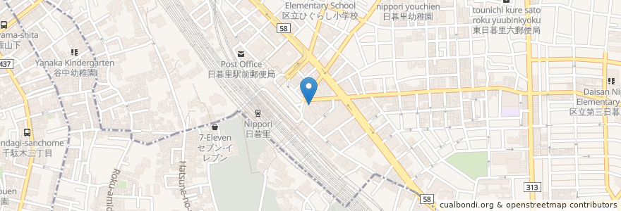 Mapa de ubicacion de ヒグチ en Japonya, 東京都, 台東区.