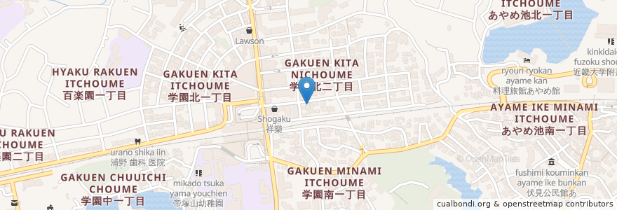 Mapa de ubicacion de うえなか歯科クリニック en Japão, 奈良県, 奈良市.