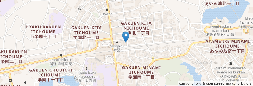 Mapa de ubicacion de 中井耳鼻咽喉科 en Japon, Préfecture De Nara, 奈良市.