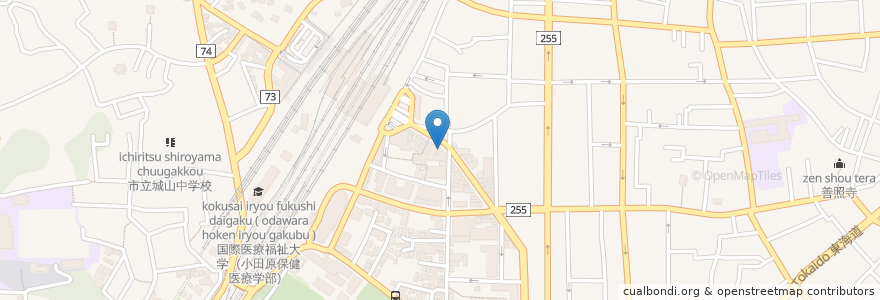 Mapa de ubicacion de ケンタッキーフライドチキン en 일본, 가나가와현, 小田原市.