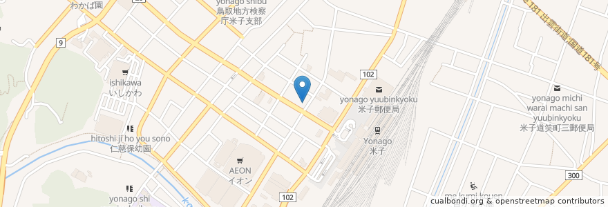 Mapa de ubicacion de 当たり前田カレー en ژاپن, 鳥取県, 米子市.