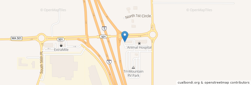 Mapa de ubicacion de Subway en Stati Uniti D'America, Washington, Clark County, Ridgefield.