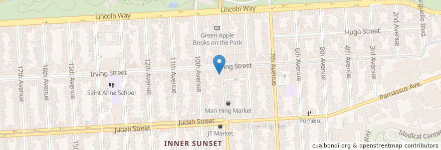 Mapa de ubicacion de Howard's Cafe en 美利坚合众国/美利堅合眾國, 加利福尼亚州/加利福尼亞州, 旧金山市县/三藩市市縣/舊金山市郡, 旧金山.