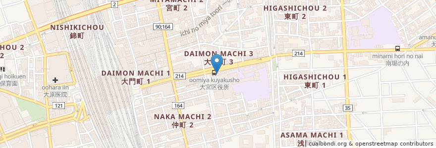 Mapa de ubicacion de シャンディ en 日本, 埼玉県, さいたま市, 大宮区.