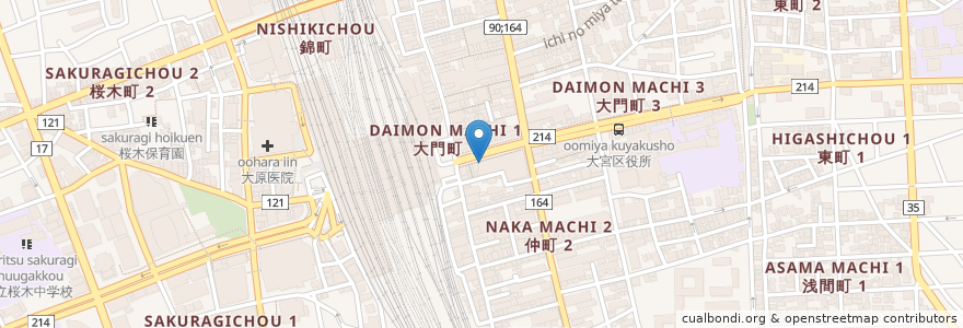 Mapa de ubicacion de 三井住友信託銀行 en Japonya, 埼玉県, さいたま市, 大宮区.