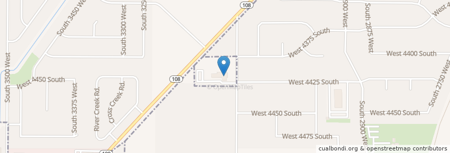 Mapa de ubicacion de Wasatch Church en United States, Utah, Weber County, Roy.