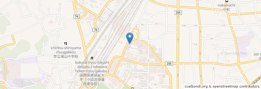 Mapa de ubicacion de 証明写真撮影機 en 日本, 神奈川県, 小田原市.
