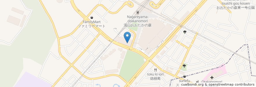 Mapa de ubicacion de 流山おおたかの森郵便局 en Japón, Prefectura De Chiba, Nagareyama.