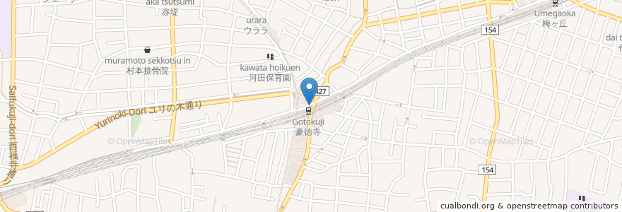 Mapa de ubicacion de 小田急マルシェ豪徳寺駐輪場 en Japonya, 東京都, 世田谷区.