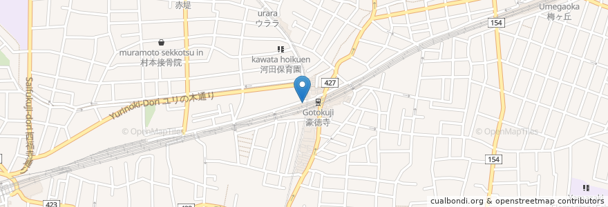 Mapa de ubicacion de オダクル豪徳寺第三 en Japon, Tokyo, 世田谷区.