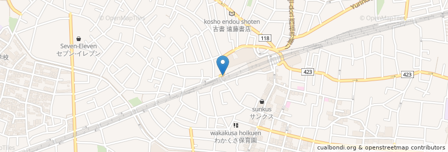 Mapa de ubicacion de オダクル経堂第二 en Japan, 東京都, 世田谷区.