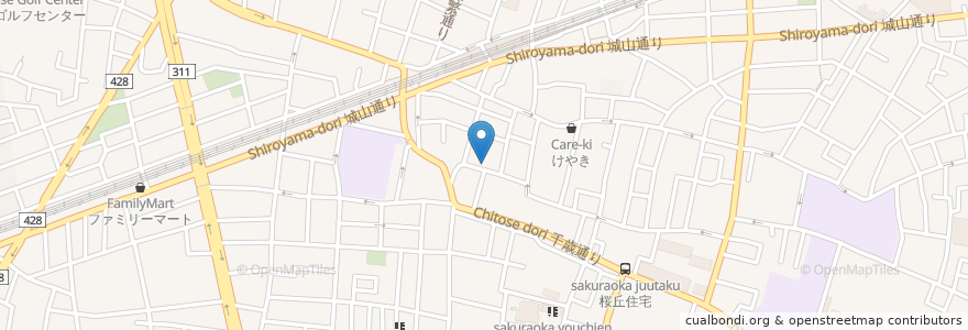 Mapa de ubicacion de 千歳船橋南 en Japonya, 東京都, 世田谷区.