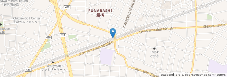 Mapa de ubicacion de オダクル千歳船橋第三 en Japan, Tokio, 世田谷区.