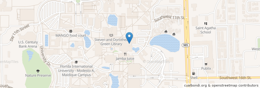 Mapa de ubicacion de Cafe Bustelo en Vereinigte Staaten Von Amerika, Florida, Miami-Dade County.