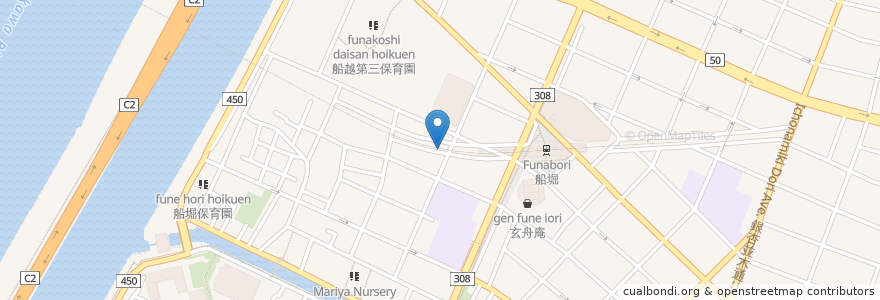 Mapa de ubicacion de 船堀駅西２号 en 일본, 도쿄도, 江戸川区.