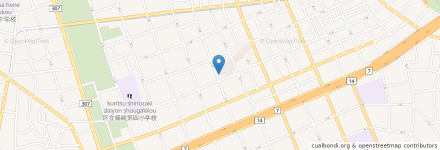 Mapa de ubicacion de 篠崎駅西口 en Jepun, 東京都, 江戸川区.