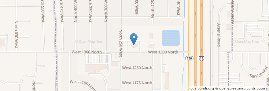 Mapa de ubicacion de Sunset City Hall en Estados Unidos Da América, Utah, Davis County, Sunset.