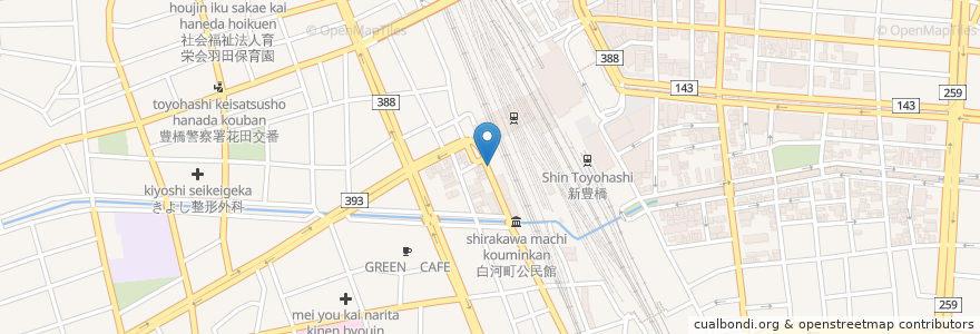Mapa de ubicacion de みゆき en Japón, Prefectura De Aichi, 豊橋市.
