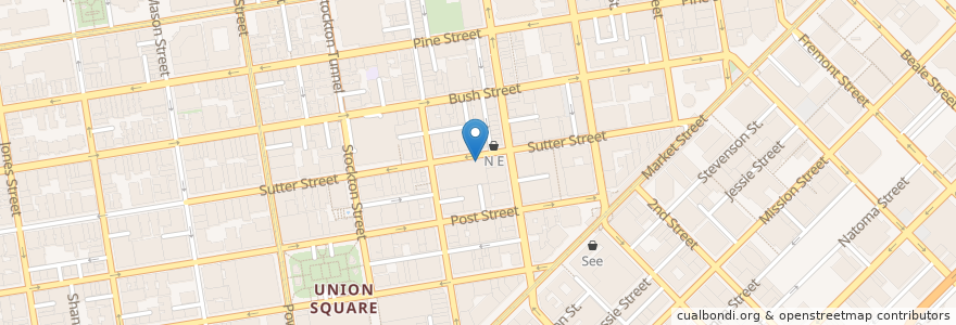 Mapa de ubicacion de The White House Garage en Stati Uniti D'America, California, San Francisco, San Francisco.