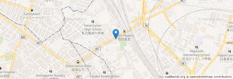 Mapa de ubicacion de 日暮里駅前デンタルクリニック en 日本, 东京都/東京都.