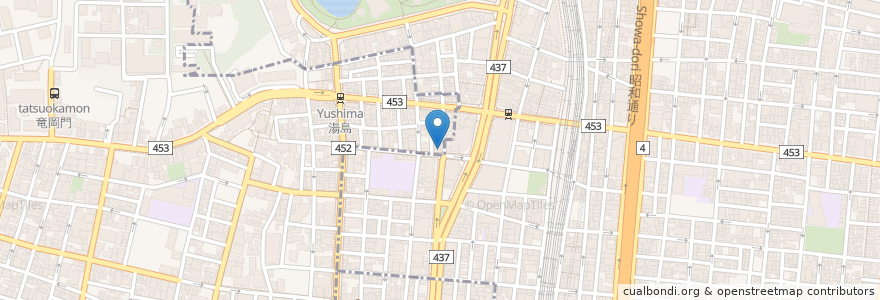 Mapa de ubicacion de 太陽のトマト麺 en Jepun, 東京都, 台東区.