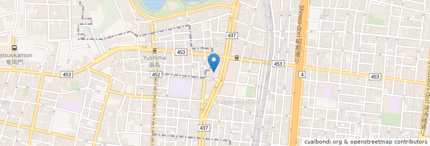 Mapa de ubicacion de 梅の花 en 日本, 東京都, 台東区.