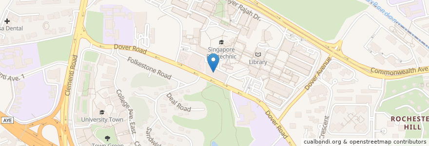 Mapa de ubicacion de DigiPen Singapore en Singapura, Southwest.