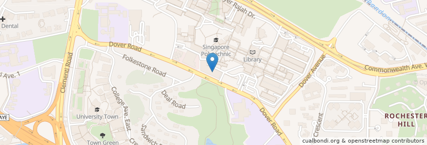 Mapa de ubicacion de University of Glasgow en Singapur, Southwest.