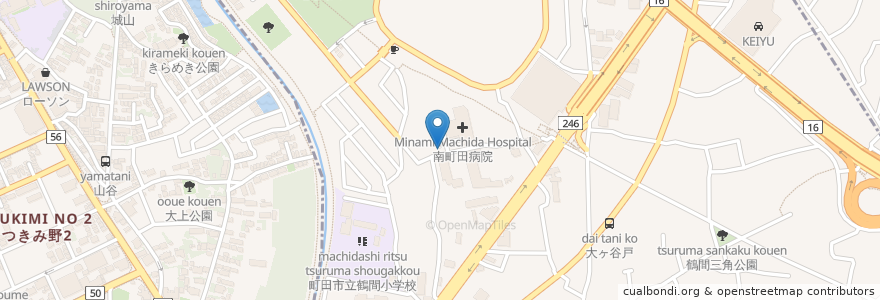 Mapa de ubicacion de あさひ調剤薬局 en 일본, 가나가와현, 도쿄도, 町田市.