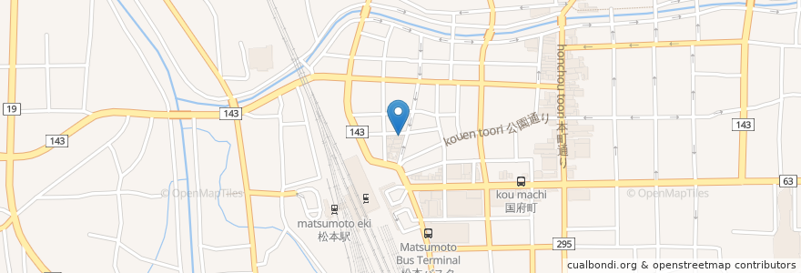 Mapa de ubicacion de CoCo壱番屋 en Japon, Préfecture De Nagano, 松本市.