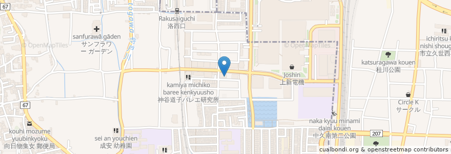 Mapa de ubicacion de くれたにクリニック en 日本, 京都府, 向日市.