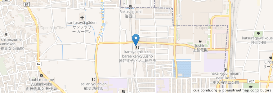 Mapa de ubicacion de ゴールフリー en Japão, 京都府, 向日市.