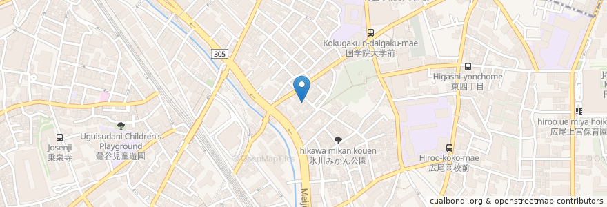Mapa de ubicacion de Pillar cafe en Japon, Tokyo, 渋谷区.