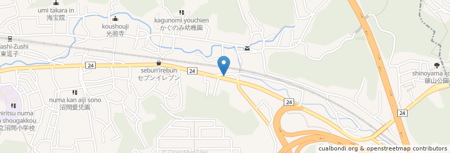 Mapa de ubicacion de 自販機 en 일본, 가나가와현.