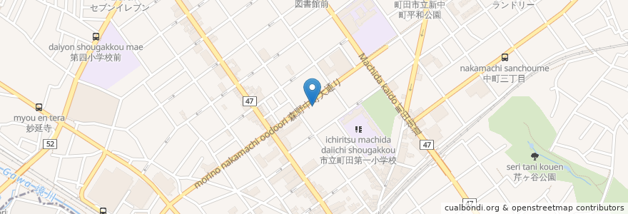 Mapa de ubicacion de なの花薬局 en Japão, Tóquio, 町田市.