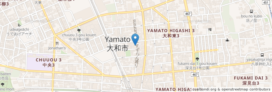 Mapa de ubicacion de Friend Part Ⅱ en Giappone, Prefettura Di Kanagawa, 大和市.