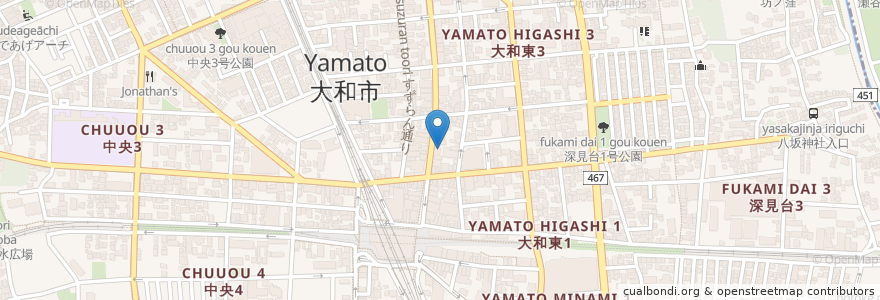 Mapa de ubicacion de 小坂歯科クリニック en ژاپن, 神奈川県, 大和市.