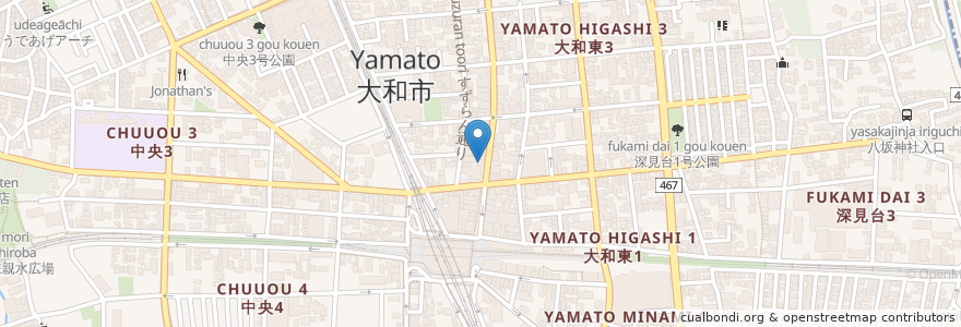 Mapa de ubicacion de ミスタードーナッツ en Japão, 神奈川県, 大和市.