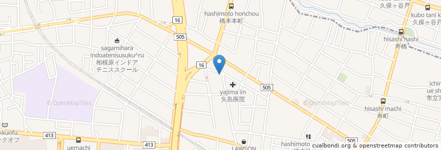 Mapa de ubicacion de 井上歯科医院 en Japan, Tokyo, Sagamihara, Machida, Midori Ward.
