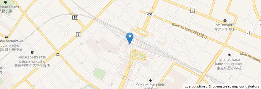 Mapa de ubicacion de TULLY'S COFFEE en ژاپن, 埼玉県, 春日部市.