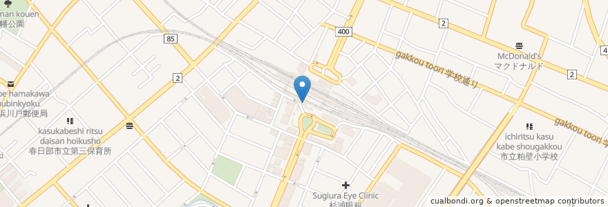 Mapa de ubicacion de サーティワンアイスクリーム en Japão, 埼玉県, 春日部市.