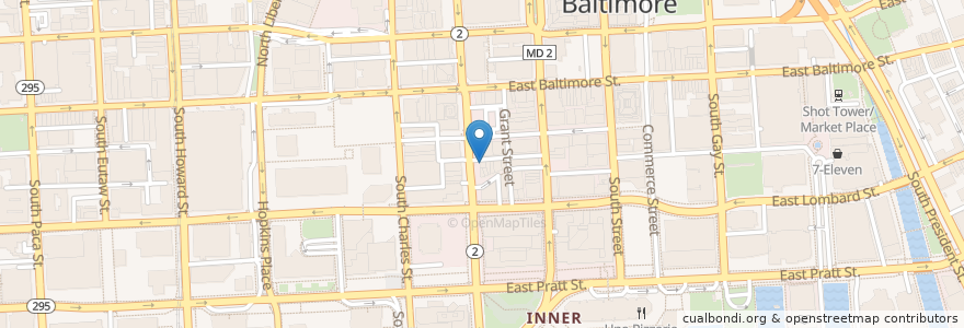 Mapa de ubicacion de Dunkin' Donuts en United States, Maryland, Baltimore.