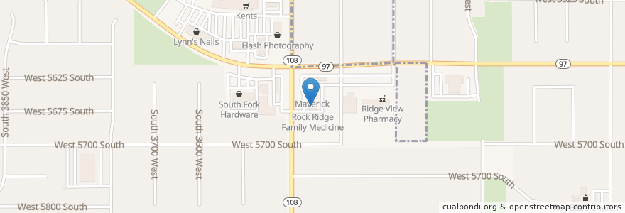 Mapa de ubicacion de Rock Ridge Family Medicine en Estados Unidos Da América, Utah, Weber County, Roy.