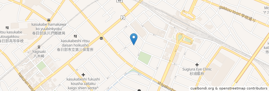 Mapa de ubicacion de 岡田メンタルクリニック en اليابان, 埼玉県, 春日部市.