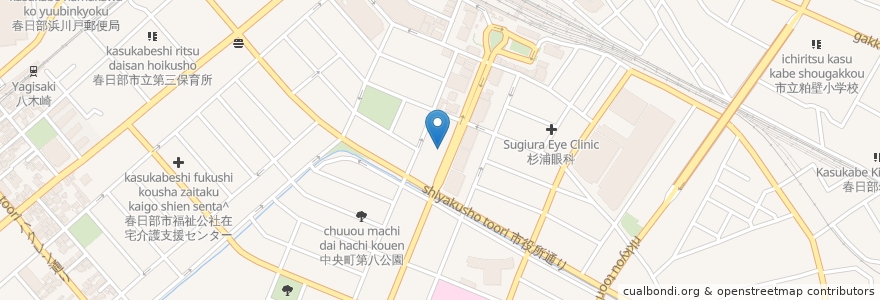 Mapa de ubicacion de 高砂デンタルクリニック en Japão, 埼玉県, 春日部市.