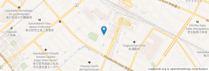 Mapa de ubicacion de 大黒屋本舗 en Japão, 埼玉県, 春日部市.