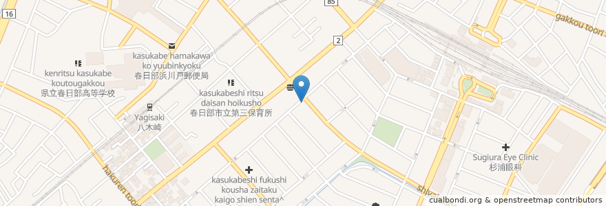 Mapa de ubicacion de イル・カンパネッロ en 日本, 埼玉県, 春日部市.