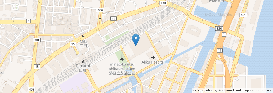 Mapa de ubicacion de 芝浦湖南地区総合支所 en 일본, 도쿄도, 미나토.