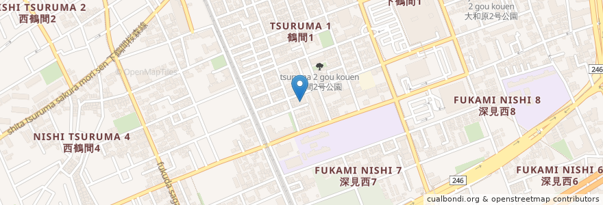Mapa de ubicacion de Cafe ふらっと en 일본, 가나가와현, 大和市.