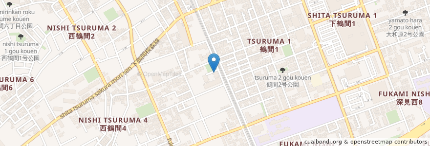 Mapa de ubicacion de 龍星館 en 日本, 神奈川県, 大和市.